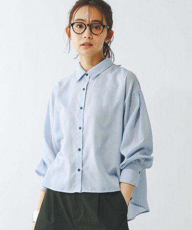 イージーケアリネンバックフレアシャツ/288648