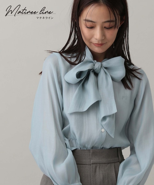 ▣専用▣ MATINEE LINE/リボン付きペプラムブラウス/288772｜グローバル