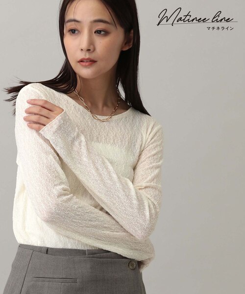 Non☆です MATINEE LINE/レースシアー長袖T/288775｜グローバルワークの通販