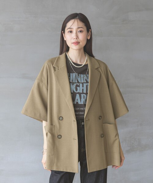 グローバルワーク お手入れラクラクセットアップ/Wジャケット GLOBAL WORK｜お手入れラクラクセットアップ/Wジャケット/253487