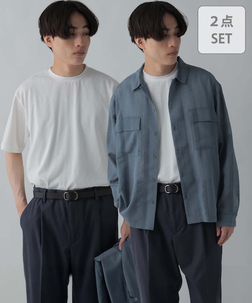 トクトク2SETシャツ＆Tシャツ/304112