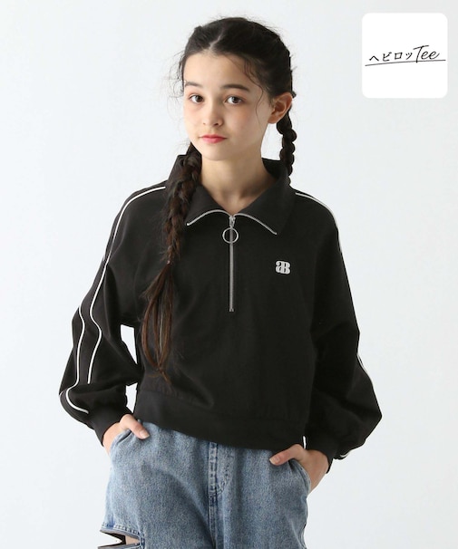ヘビロッTEEハーフZIP長袖/キッズ/311281