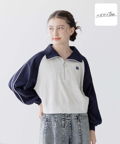 ◎MON◎ ヘビロッTEEハーフZIP長袖/キッズ/311281｜グローバルワークの