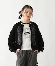 メッシュニットZIPカーデ/キッズ/309341
