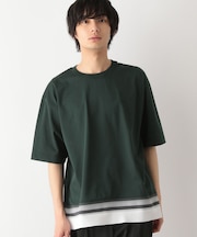 サラサラ快適DRYTシャツ/切り替え/半袖/323115