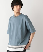サラサラ快適DRYTシャツ/切り替え/半袖/323115