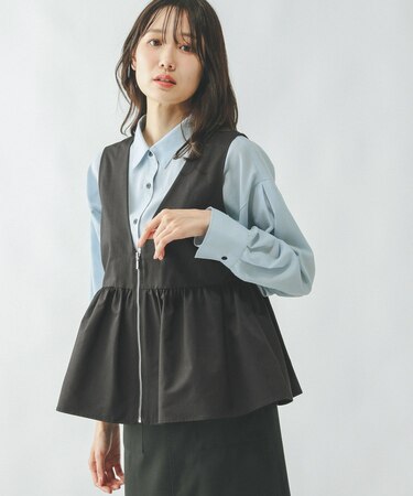 ペプラムZIPベスト/323367