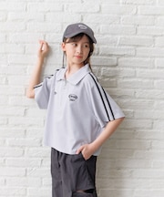 ヘビロッTEEハーフZIP半袖/キッズ/324962