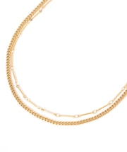 ステンレスシンプル二連ネックレス/327807