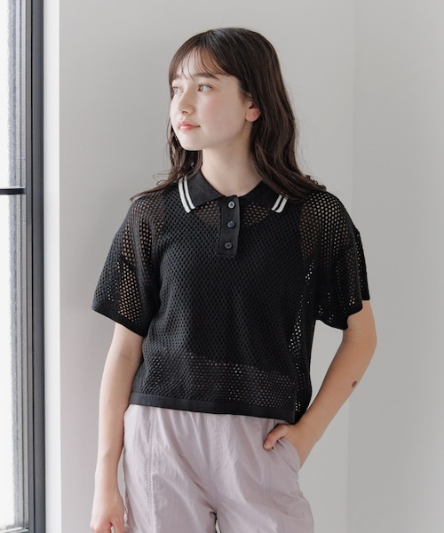 洗えるメッシュニットポロ半袖/キッズ/329311｜グローバルワークの通販