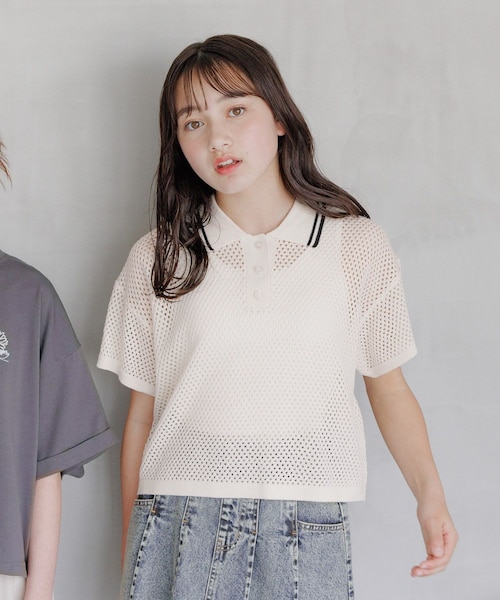 洗えるメッシュニットポロ半袖/キッズ/329311｜グローバルワークの通販