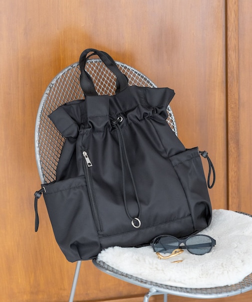 撥水軽量巾着リュック/420410