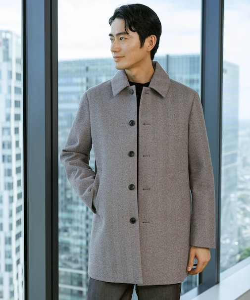 防風スマートショートステンカラーコート/451155