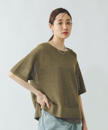 洗えるメッシュラメプルオーバー＊タンク/451488