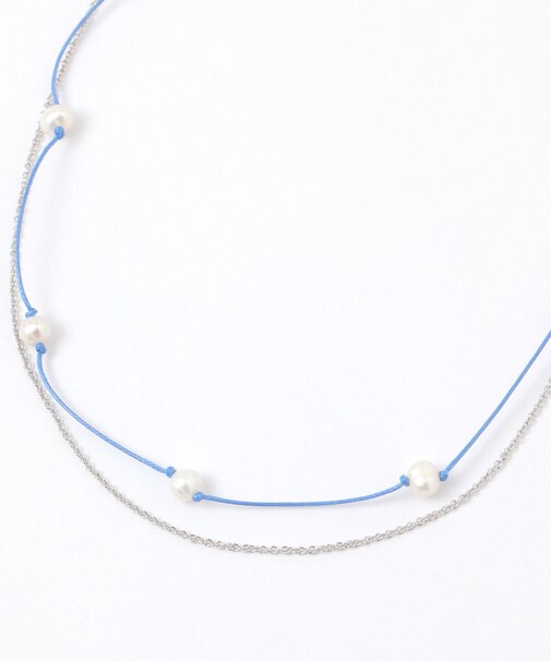 紐淡水パール2連ネックレス/490060