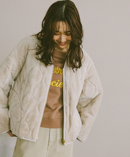 リバーシブルファーキルトブルゾン/494074｜グローバルワークの通販