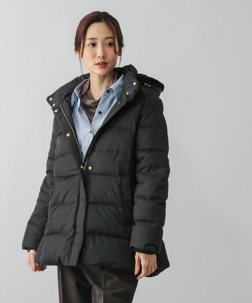 ウツクシルエット撥水ダウンコート/497165