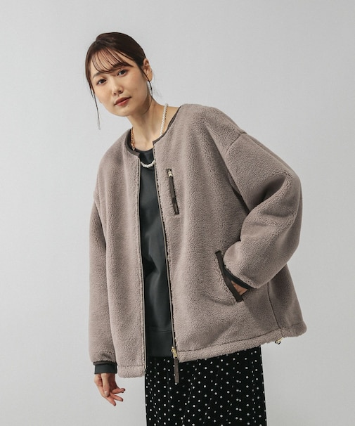 リバーシブルボアブルゾン/497158