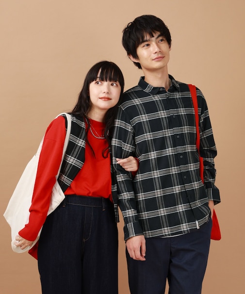 やわらかリッチネルレギュラーシャツ/498079