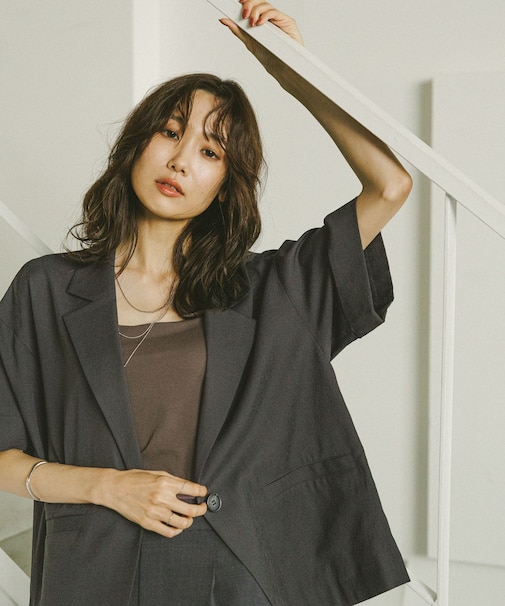 お手入れラクラクジャケット半袖/498362