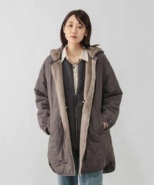 撥水キルトファーコート/499671