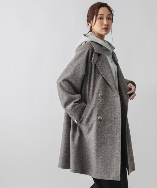 軽やかストレッチ襟2WAYコート/499666｜グローバルワークの通販｜&mall