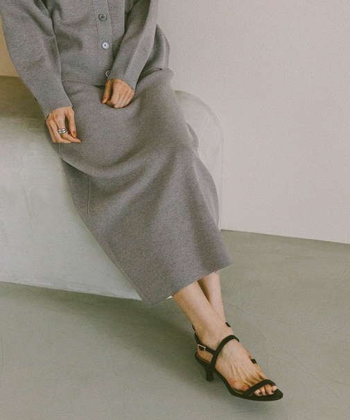 スウェットライクニットナロースカート/571364