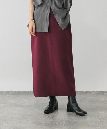 スウェットライクニットナロースカート/571364