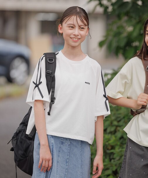 フローズンTシャツ/袖ライン/575592