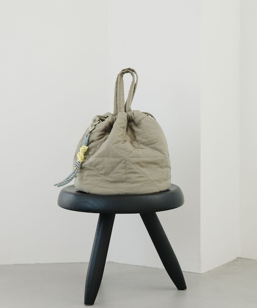 確認用】キルティング巾着バッグ グレーとホワイト 確認用