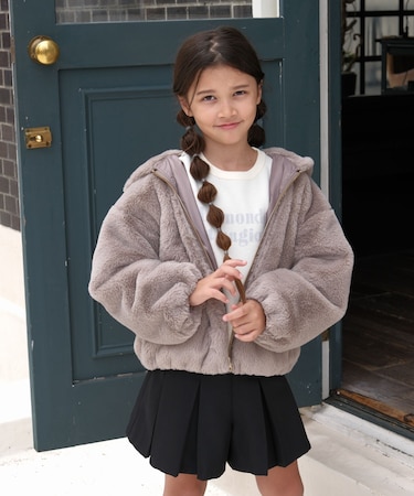 洗える防風ふわもこパーカー/キッズ/577748