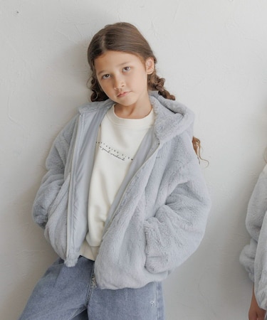 洗える防風ふわもこパーカー/キッズ/577748