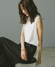 快適裾ラウンドプルオーバーノースリーブ/577922