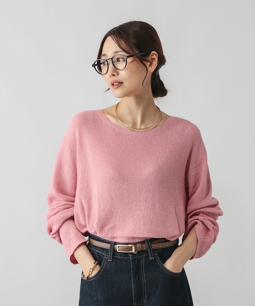 ニット　ピンク値下げ中 Heather｜透かし編みチュニックニット | Rakuten Fashion(楽天