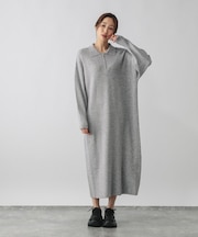 ハーフZIPアゼニットワンピース/579499