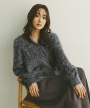 シャギーカーディガン＊スカートSET/579504