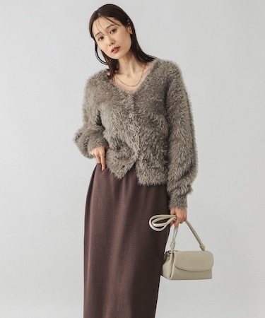 シャギーカーディガン*スカートSET/579504