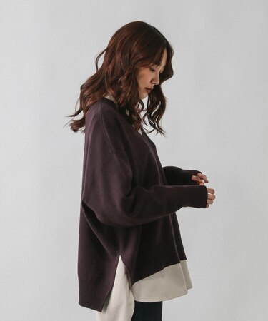 メルティリブVネックプルオーバー/579519