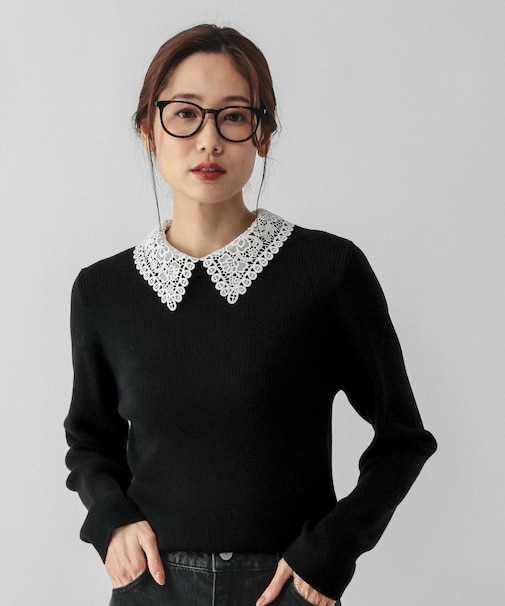 メルティレース襟2WAYプルオーバー/579672