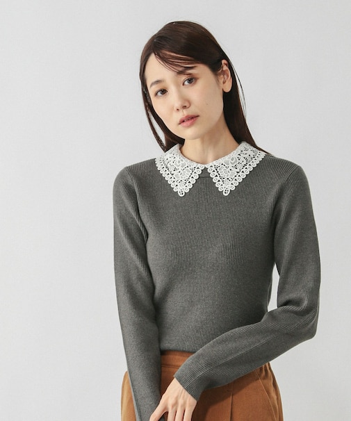 メルティレース襟2WAYプルオーバー/579672