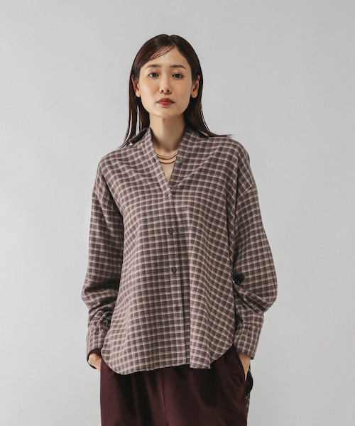ネルチェックシャツ長袖/580833｜グローバルワークの通販｜&mall