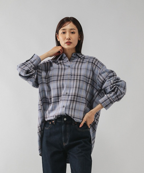 ネルチェックシャツ長袖/580833