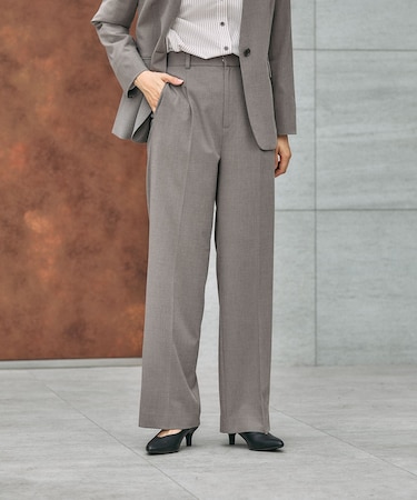 ウツクシルエットワイドストレート/581010