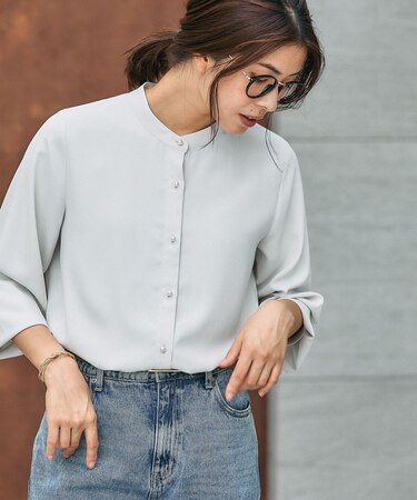 キレイつづく襟2WAYブラウス/581011