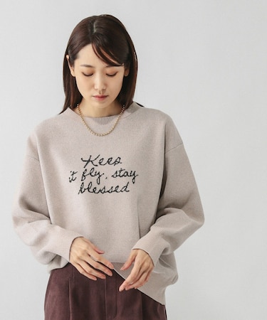 モールニットアソートロゴプルオーバー/581163