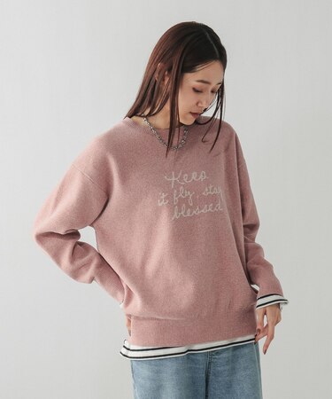 モールニットアソートロゴプルオーバー/581163