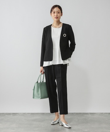 スゴラクストレッチVネックジャケット3点セット/581018