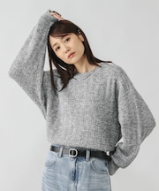 モヘヤタッチ編み柄クループルオーバー/581175