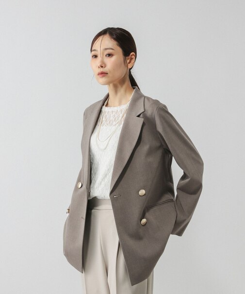 ウツクシルエットダブルジャケット/581025