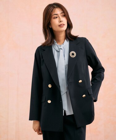 ウツクシルエットダブルジャケット/581025